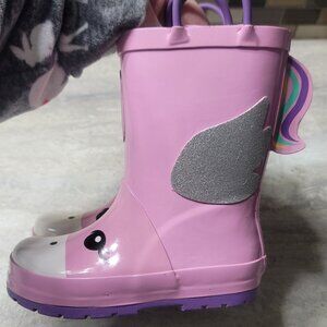 #611 George Pink Unicorn Toddler Boots sz 9